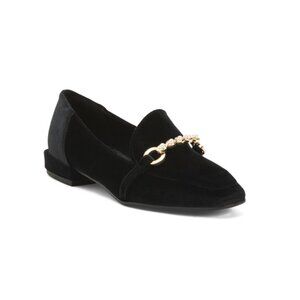 NILA & NILA Black Made In Italy Velvet Loafers